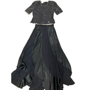 VINTAGE Frank Usher two pieces skirt/top